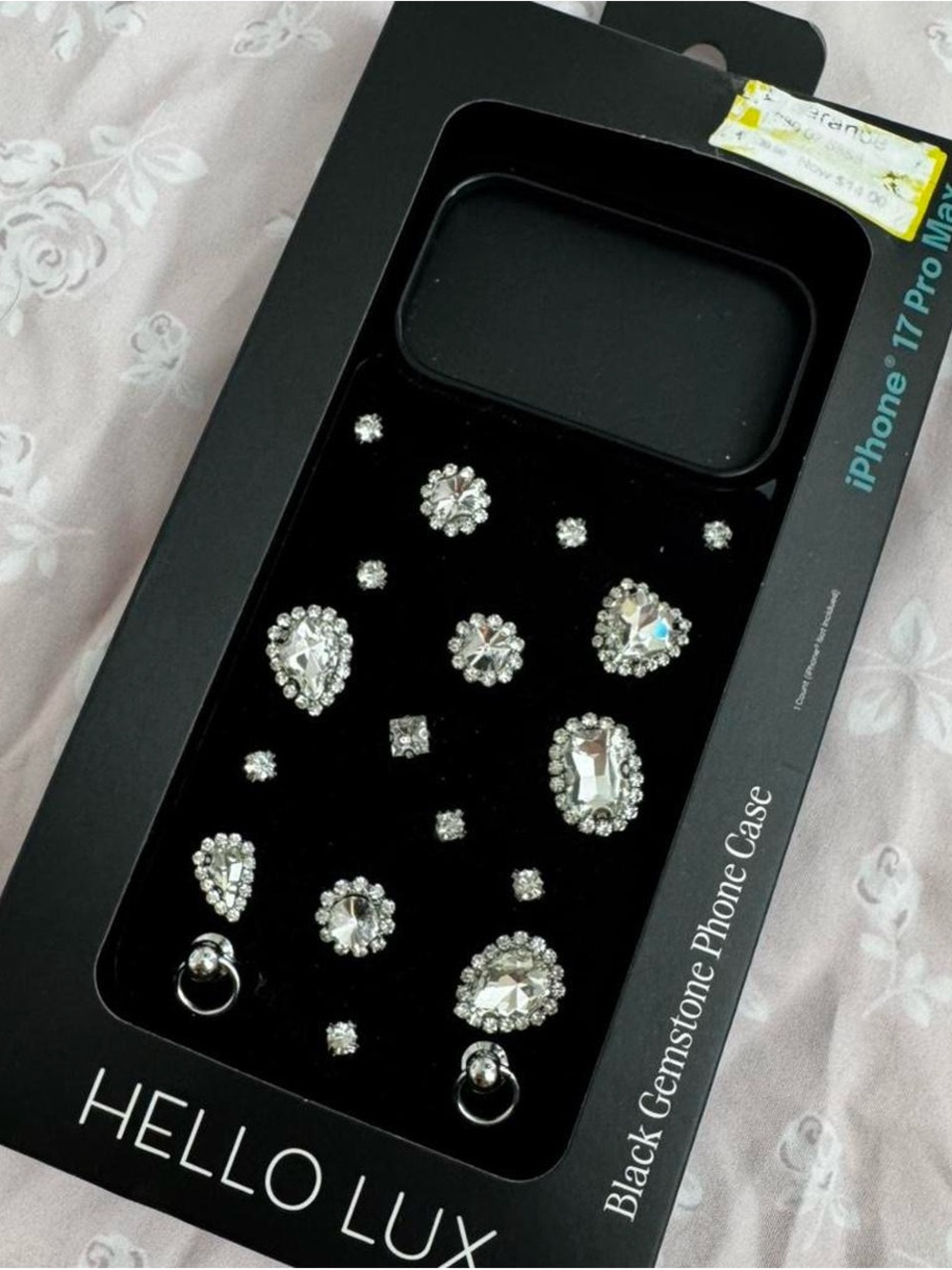 Target Black Rhinestone Gemstone iPhone Case